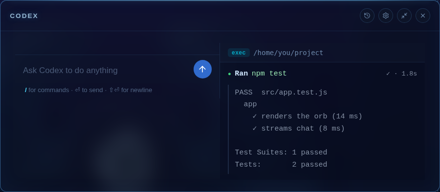 Actual Fred Codex Coder screen